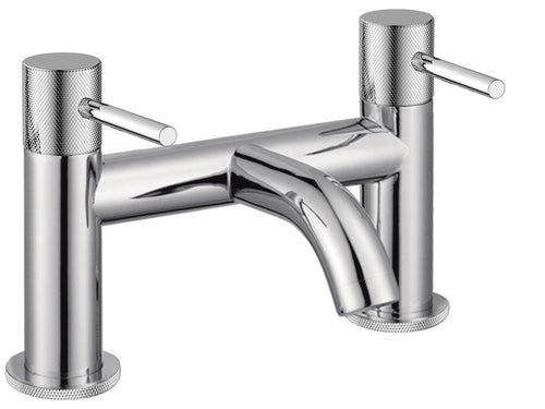 Garrick diamond knurled bath filler - chrome (BT7153)