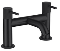 Garrick diamond knurled bath filler - matt black (BT7154)