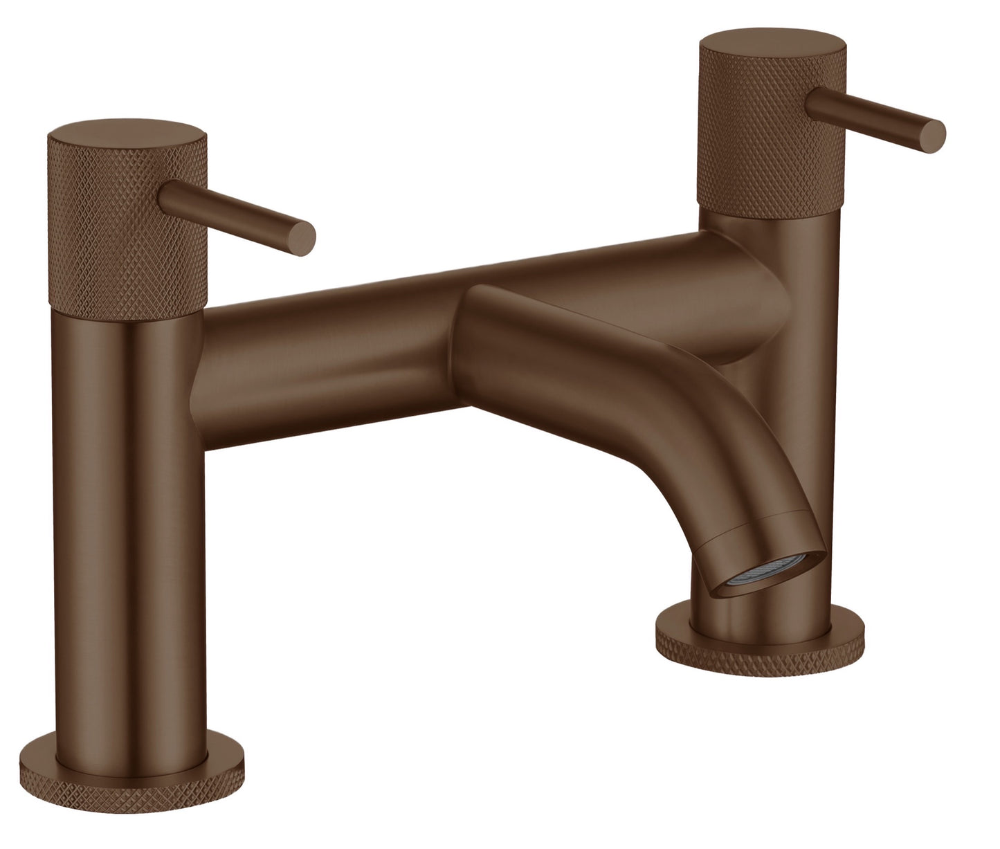 Garrick diamond knurled bath filler - brushed bronze (BT7157)