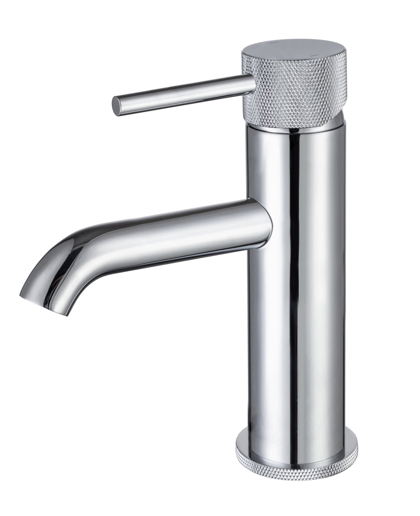 Garrick diamond knurled cold start mono basin mixer with sprung waste - chrome (BT7165)