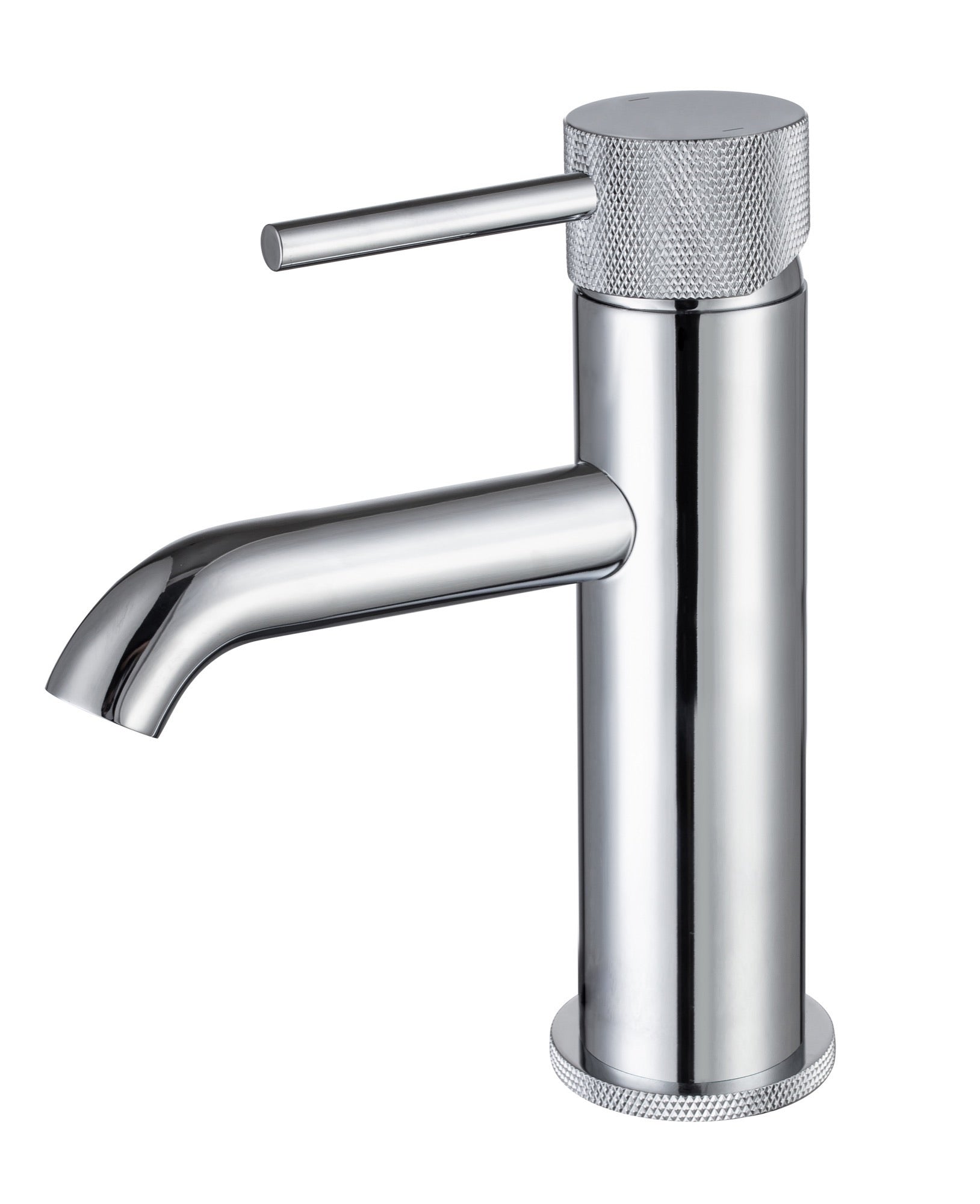 Garrick diamond knurled cold start mono basin mixer with sprung waste - chrome (BT7165)