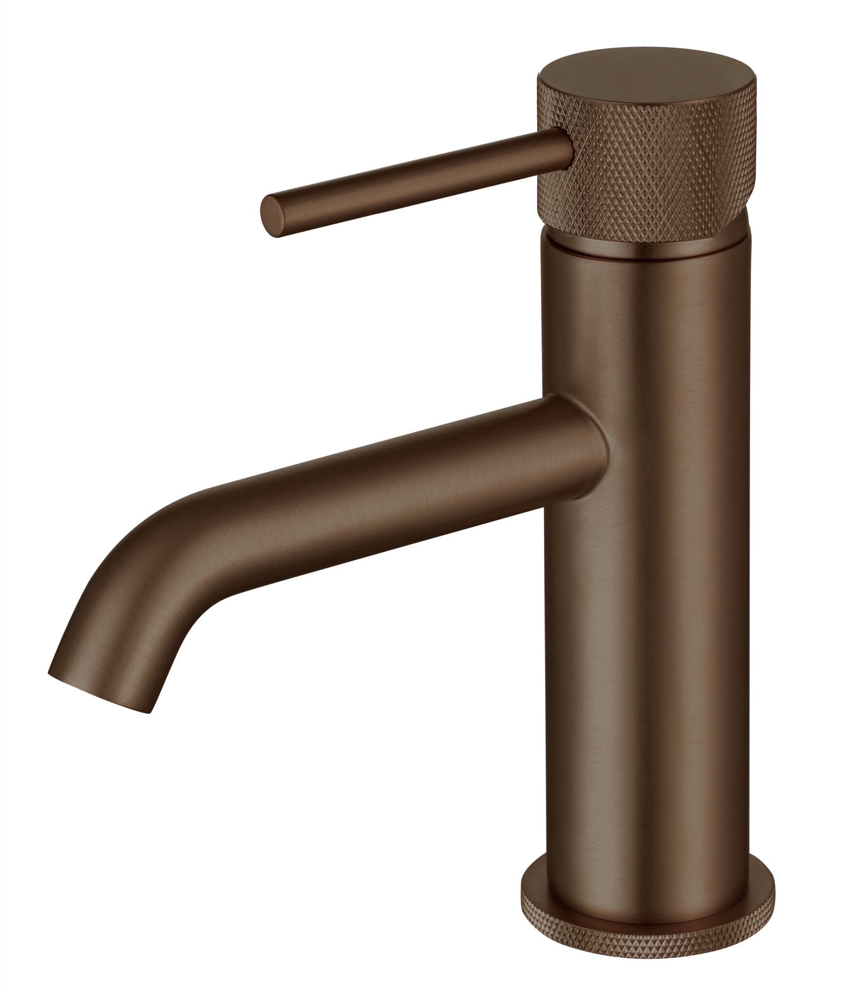 Garrick diamond knurled cold start mono basin mixer with sprung waste - brushed bronze (BT7169)