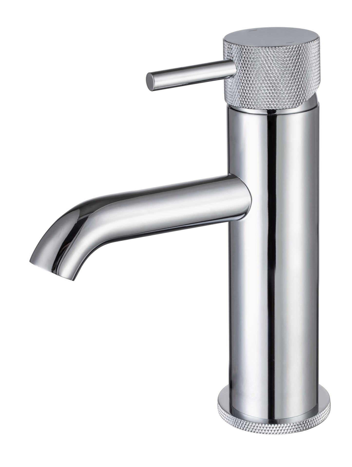 Garrick diamond knurled mini mono basin mixer with sprung waste - chrome (BT7171)
