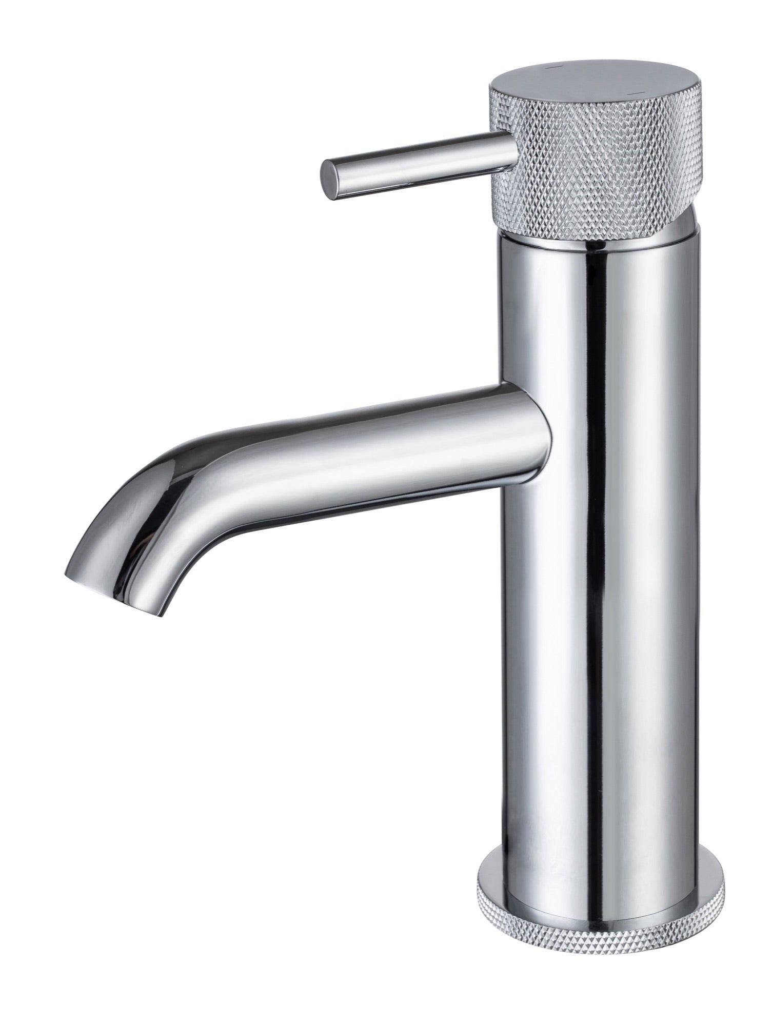 Garrick diamond knurled mini mono basin mixer with sprung waste - chrome (BT7171)