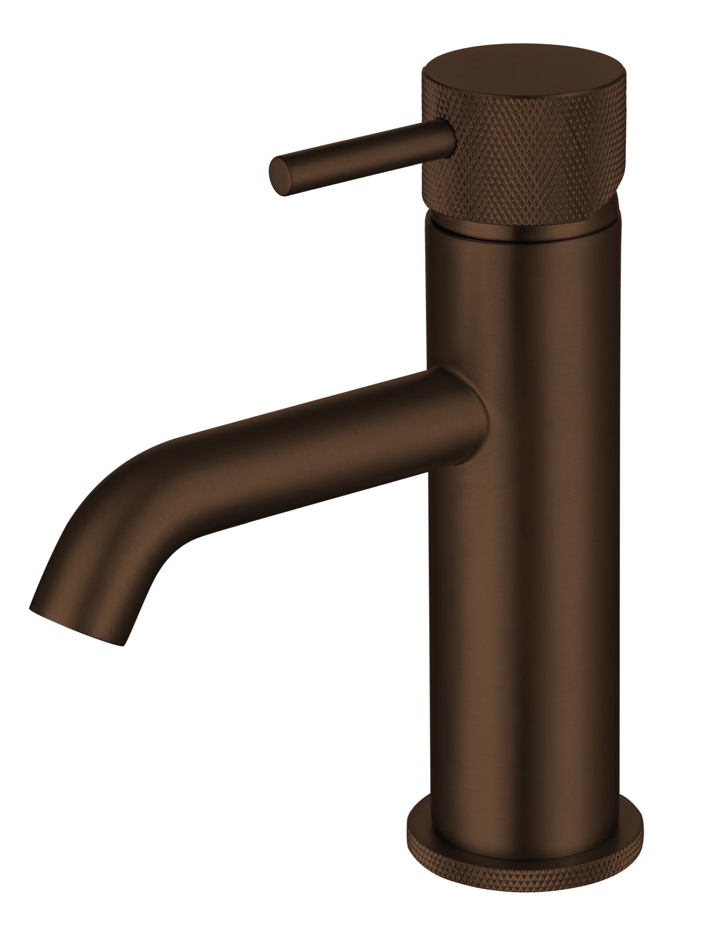 Garrick diamond knurled mini mono basin mixer with sprung waste - brushed bronze (BT7175)