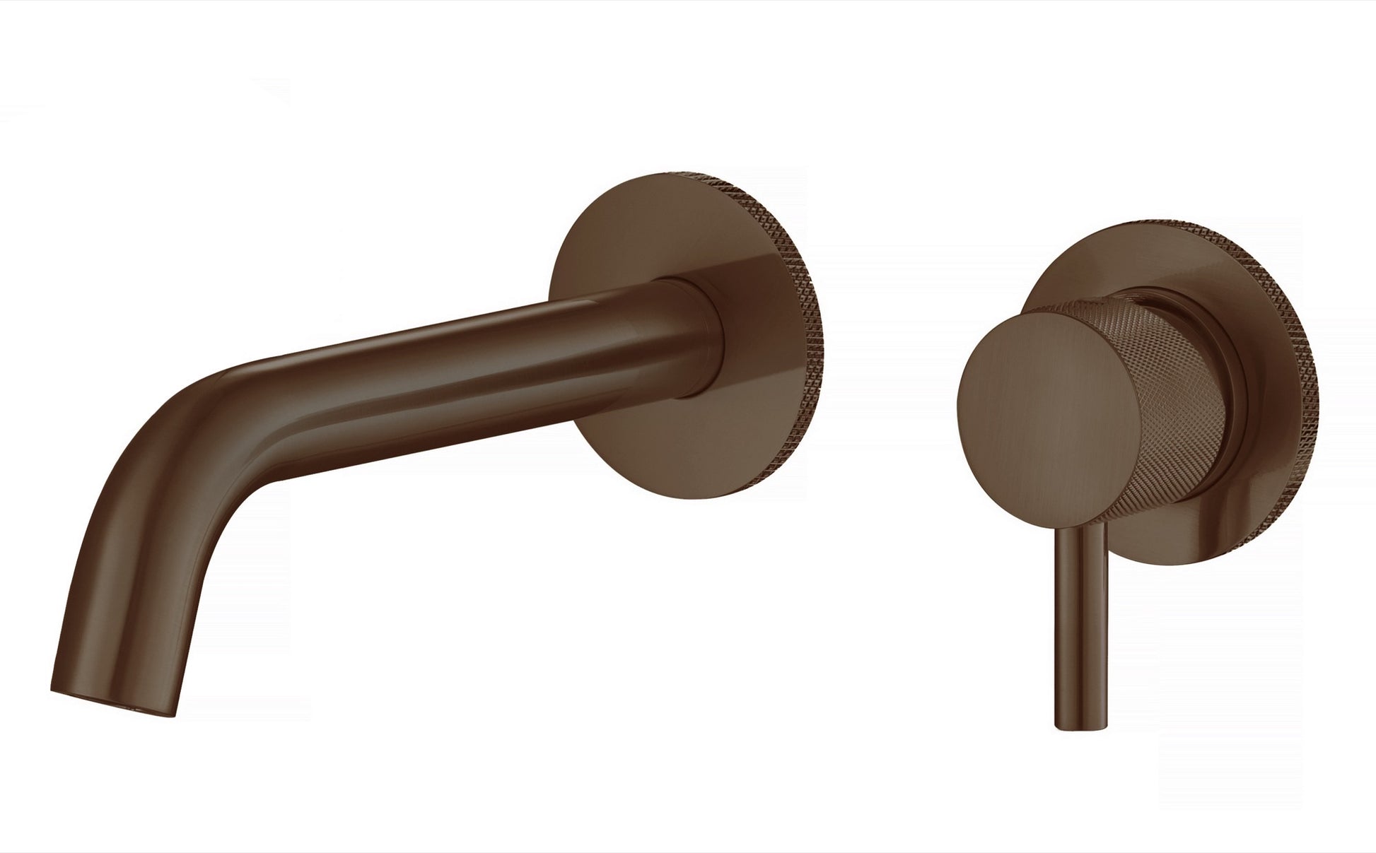 Garrick diamond knurled wall mounted basin mixer with EZ box - brushed bronze (BT7187)