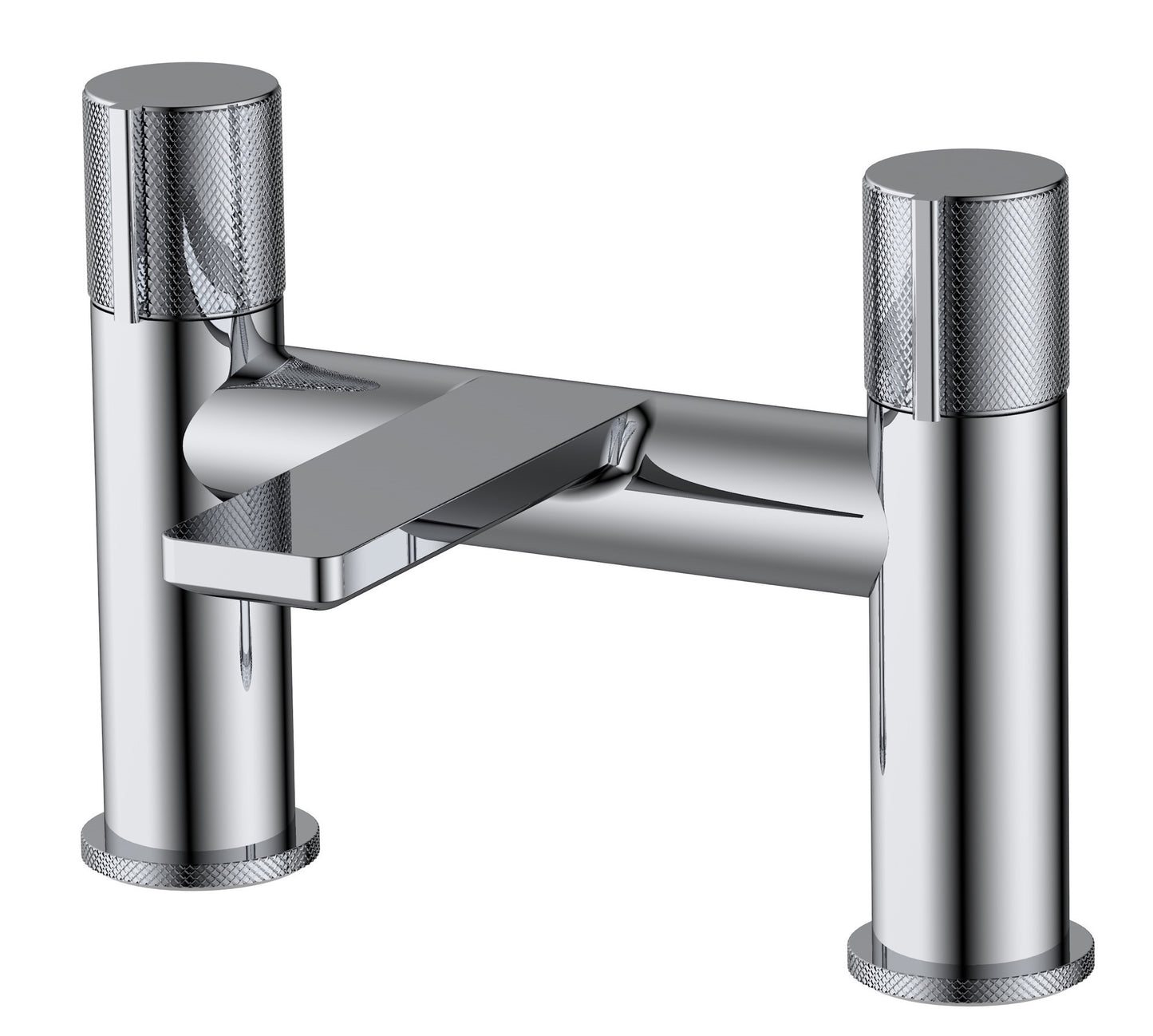 Malden knurled handle bath filler - chrome (BT7196)