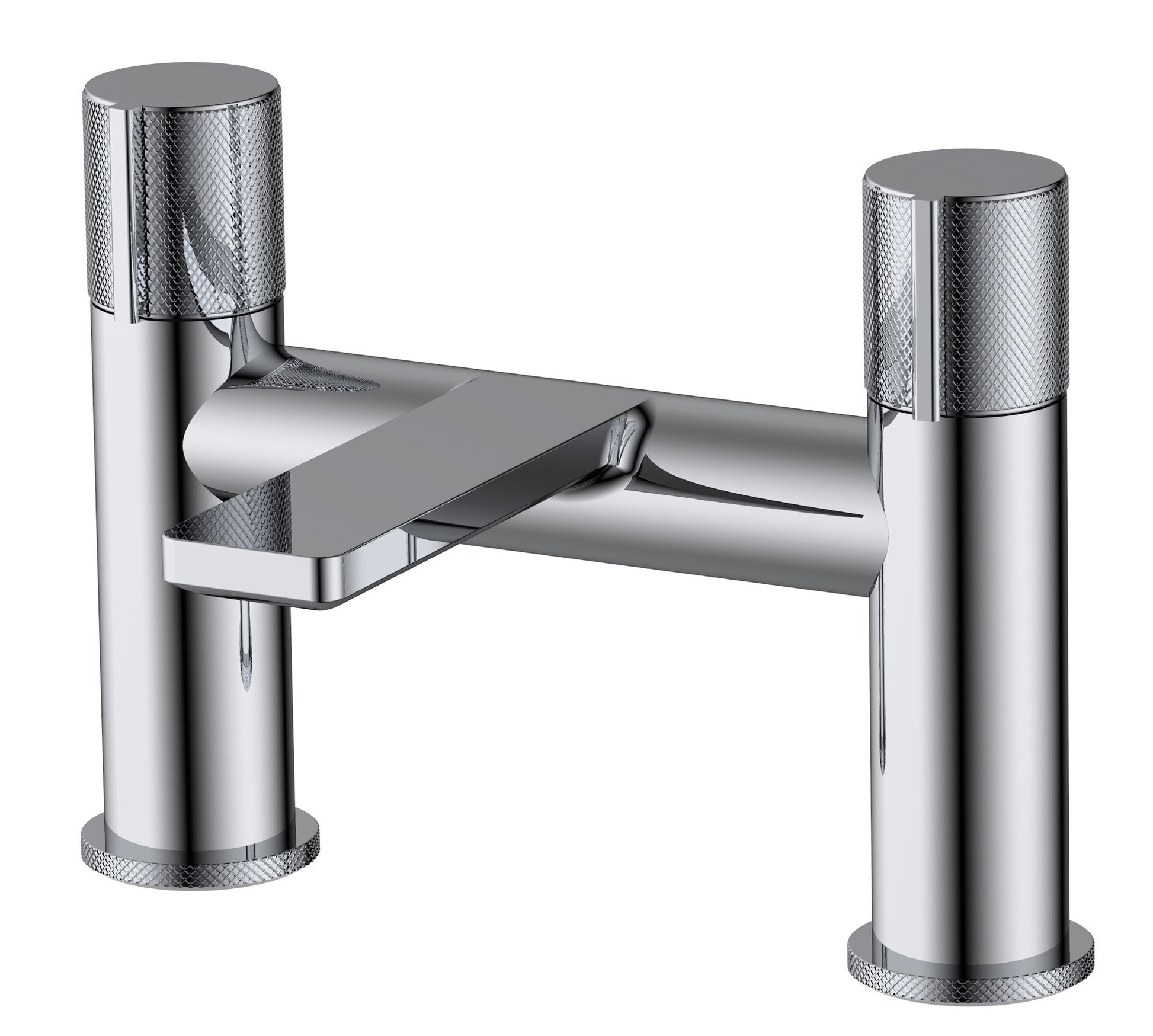 Malden knurled handle bath filler - chrome (BT7196)