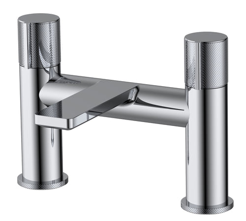 Malden knurled handle bath filler - chrome (BT7196)