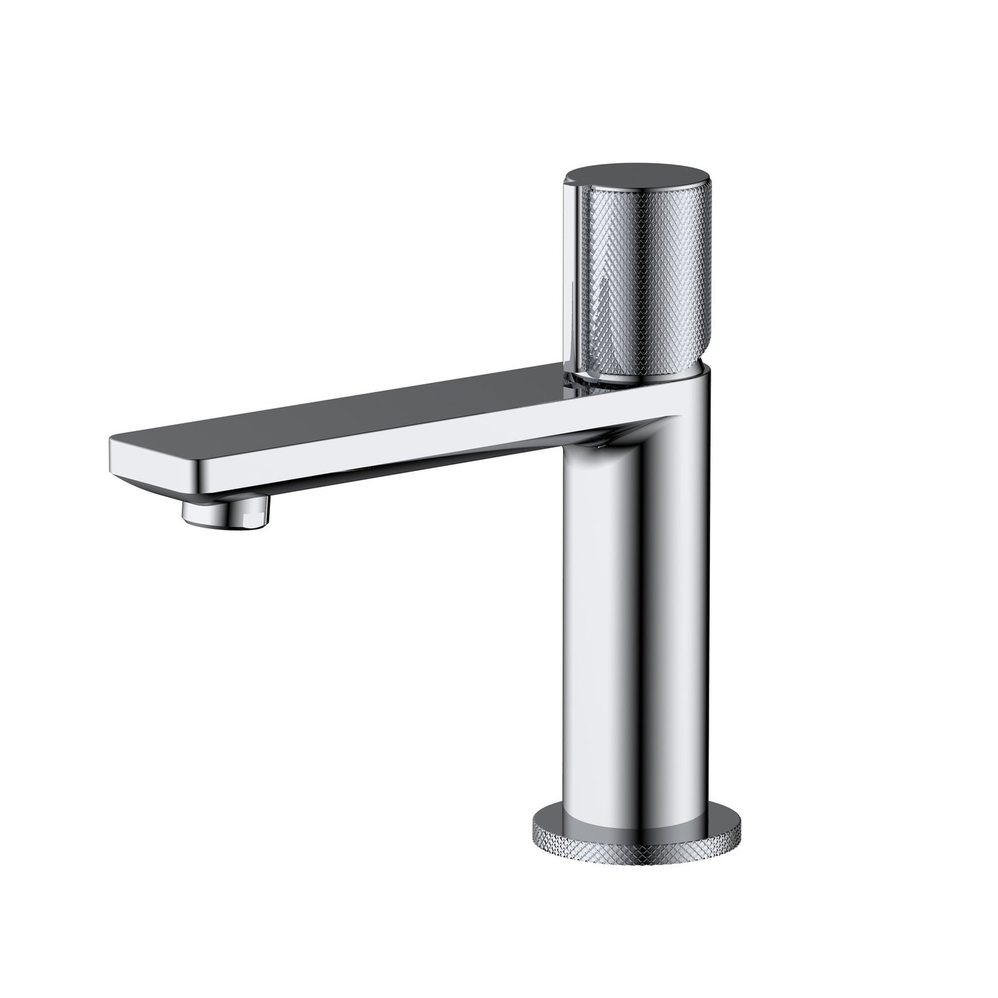 Malden knurled handle mono basin mixer with sprung waste - chrome (BT7198)