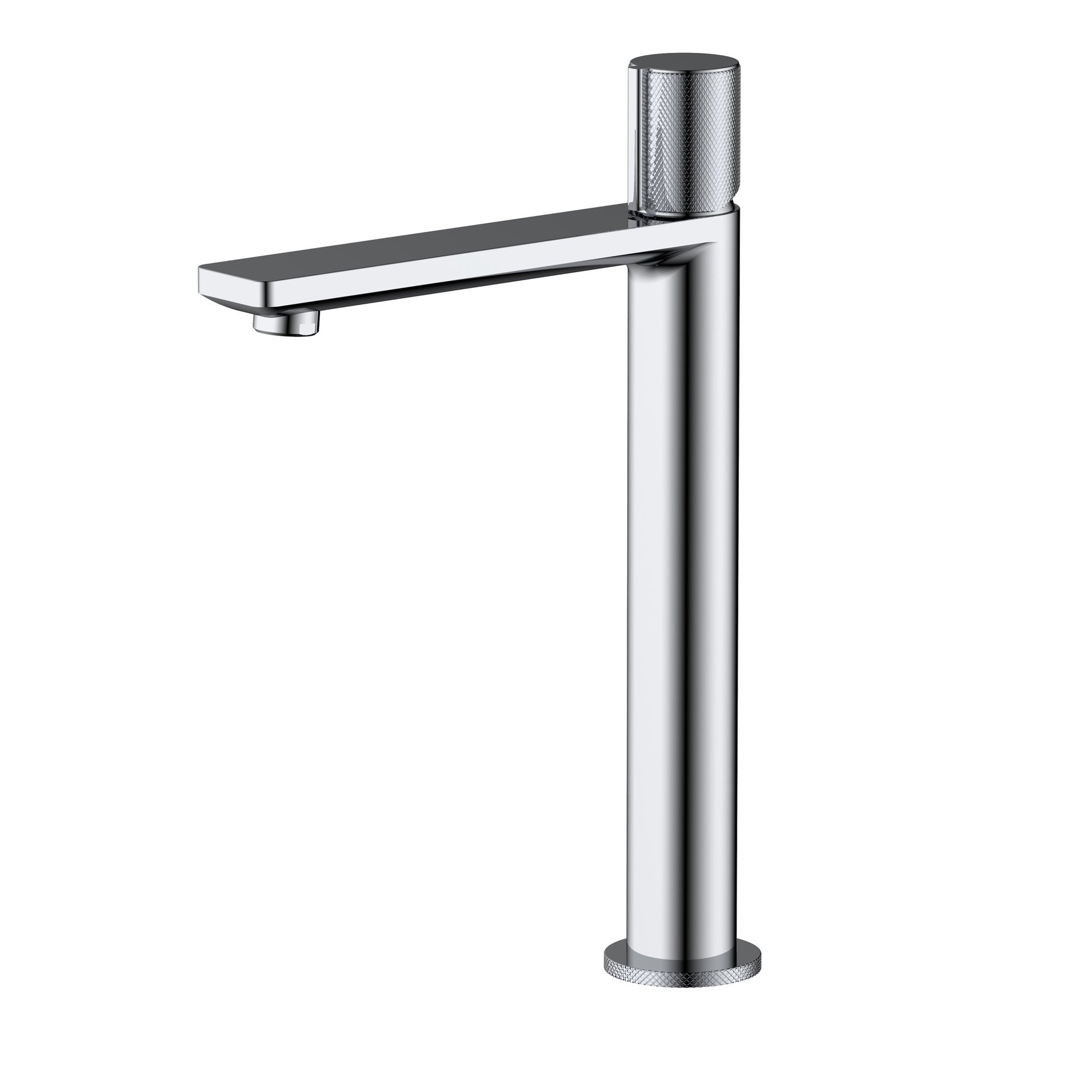 Malden knurled handle tall basin mono - chrome (BT7199)
