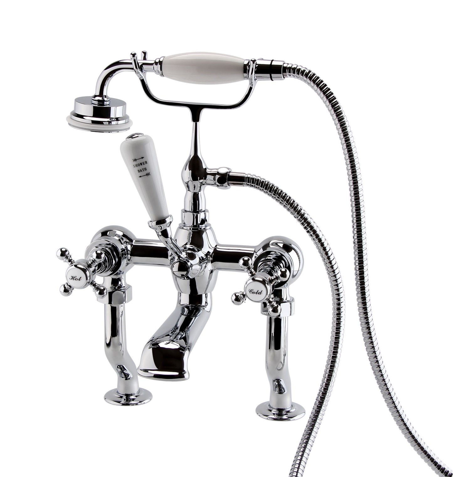 Wenlock bath shower mixer with shower kit - chrome (BT7224)