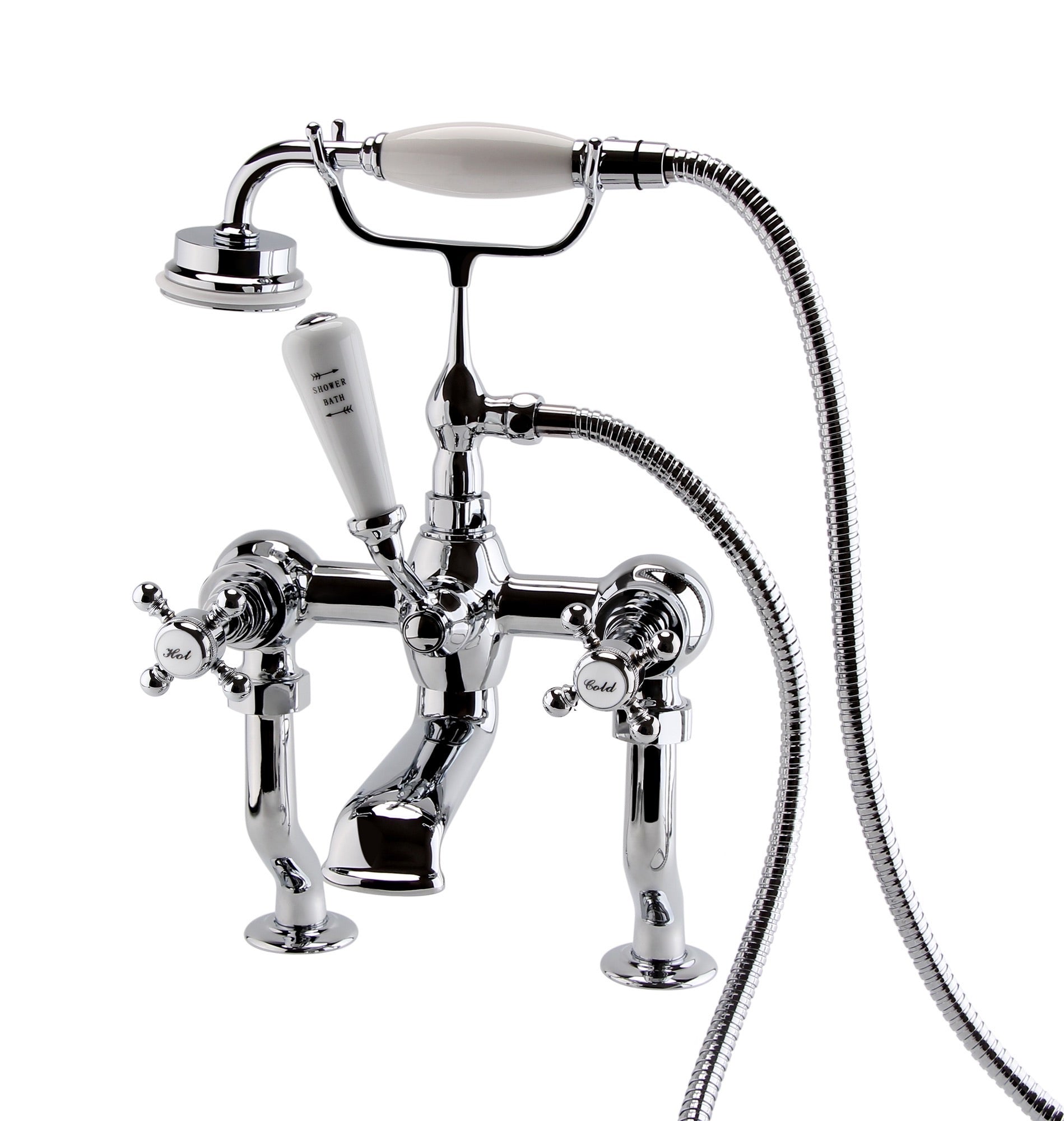 Wenlock bath shower mixer with shower kit - chrome (BT7224)