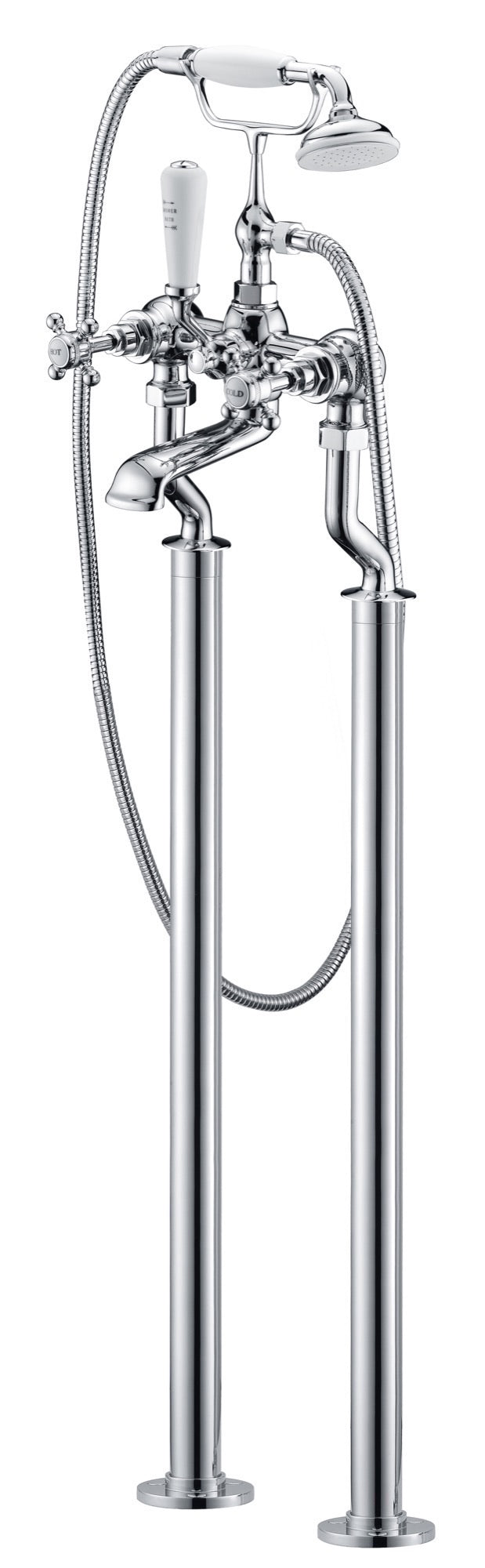 Wenlock freestanding bath shower mixer - chrome (BT7225)