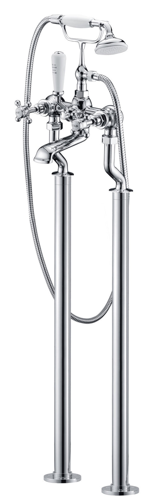 Wenlock freestanding bath shower mixer - chrome (BT7225)