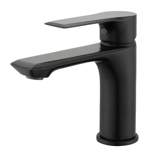 Axton mono basin mixer with sprung waste - matt black (BT7233)