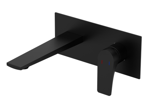 Pelham wall mounted basin mixer with EZ box - matt black (BT7248)