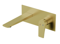 Pelham wall mounted basin mixer with EZ box - brushed gold (BT7249)
