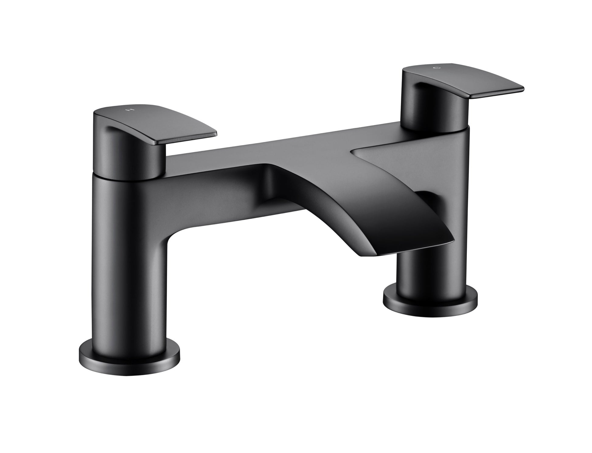 Sedbury Deck mounted bath filler - Matt Black (BT8063)