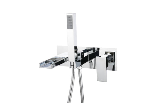 Zennor Wall Mounted Bath Shower - Chrome (BT8089)