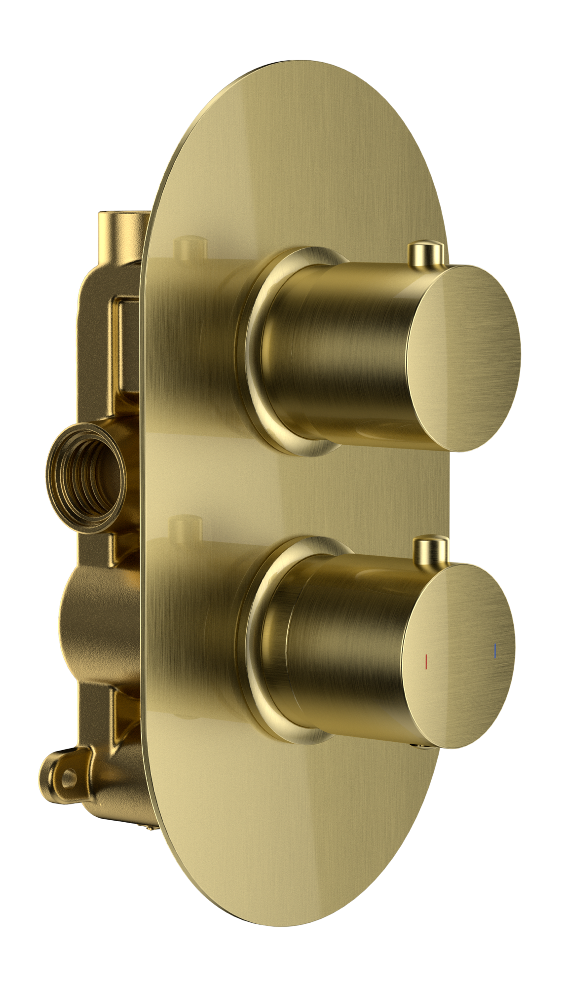 Brancaster Single outlet concealed thermostatic - Brushed Brass (BT8090)