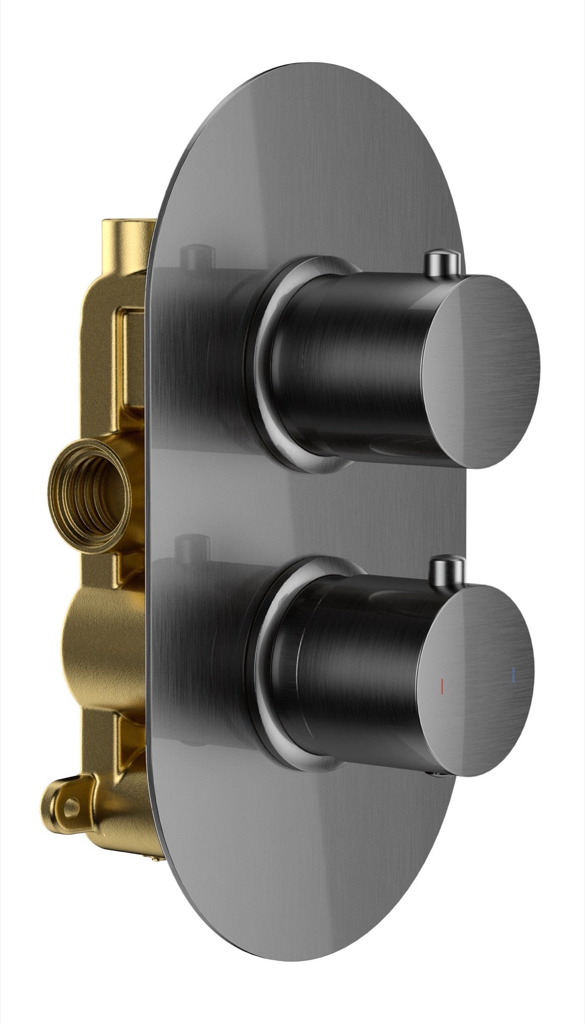 Brancaster Single outlet concealed thermostatic - Gunmetal Grey (BT8091)