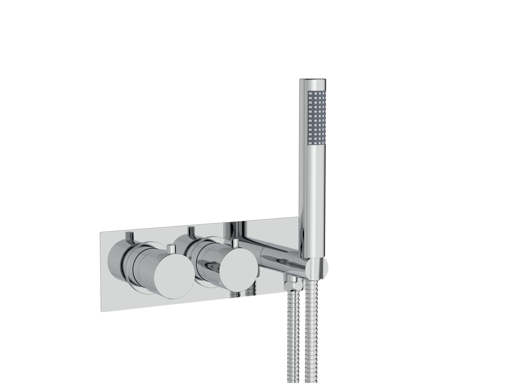 2 outlet 2 knobs concealed thermostatic - Chrome (BT8100)