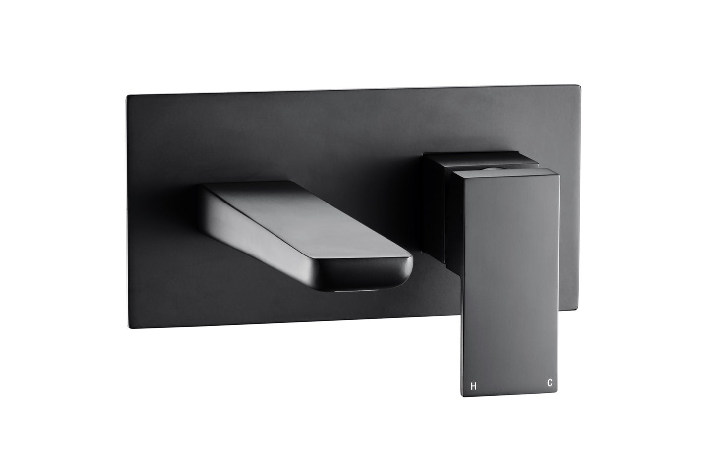 Harwich Wall mounted basin mono mixer - Matt Black (BT8175)