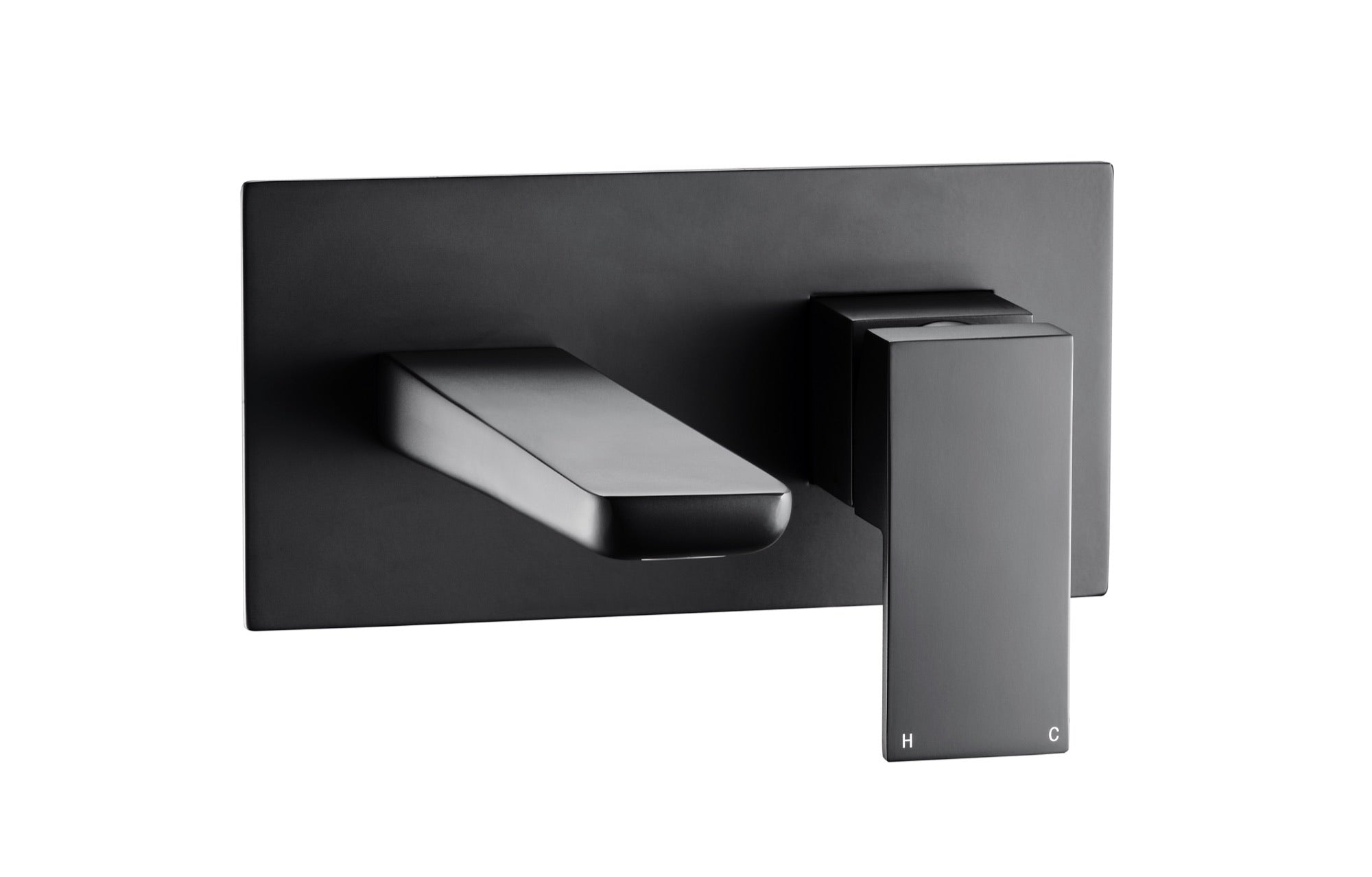 Harwich Wall mounted basin mono mixer - Matt Black (BT8175)