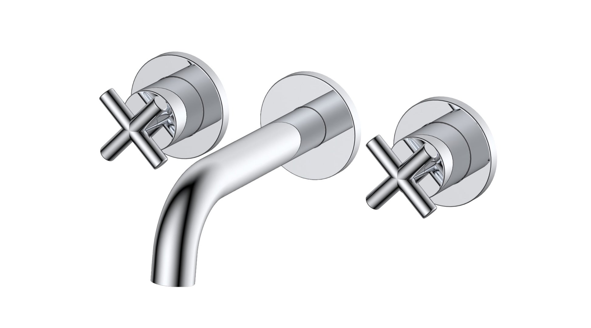 Ibstock Wall Mounted Basin Bath Mixer - Chrome (BT8178)