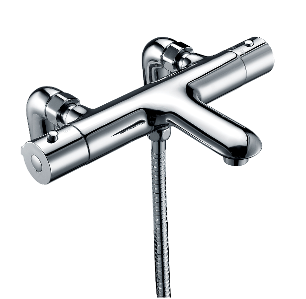 Lambourn Deck Mounted Thermostatic Bath Shower - Chrome (BT8202)