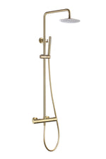 Malton Brushed Brass Cool Touch Thermostatic Shower - Brushed Brass (BT8203)