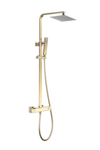 Malton Brushed Brass Cool Touch Thermostatic Shower - Brushed Brass (BT8209)