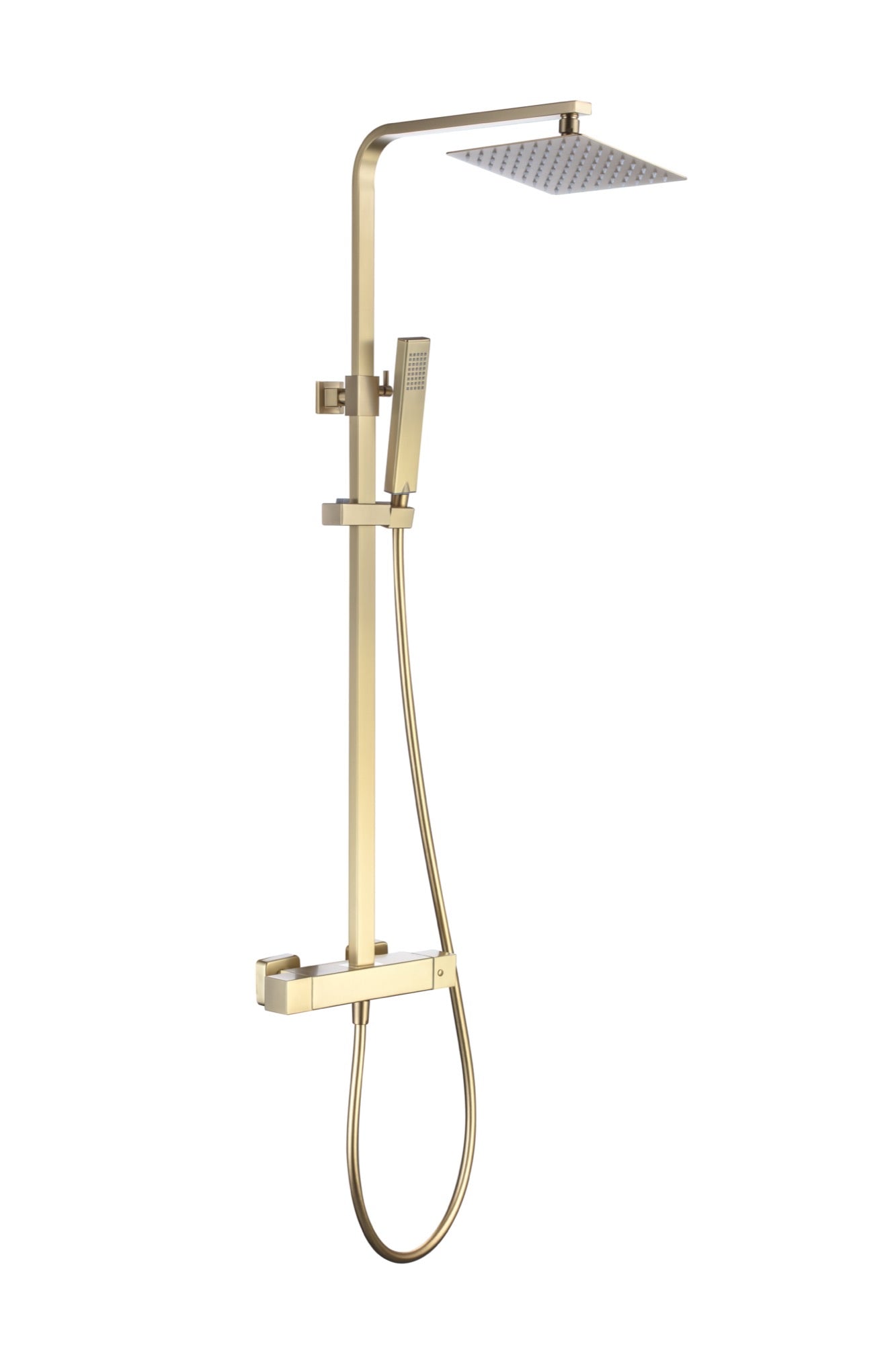 Malton Brushed Brass Cool Touch Thermostatic Shower - Brushed Gold (BT8211)