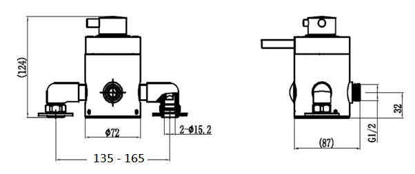 Malton Concentric exposed thermostatic - Chrome dimensions diagram