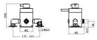 Malton Concentric exposed thermostatic - Chrome dimensions diagram