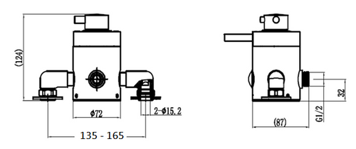 Malton Concentric exposed thermostatic - Chrome dimensions diagram