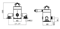 Malton Exposed concentric thermostatic - Chrome dimensions diagram