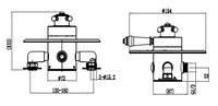 Malton Concealed concentric - Chrome dimensions diagram