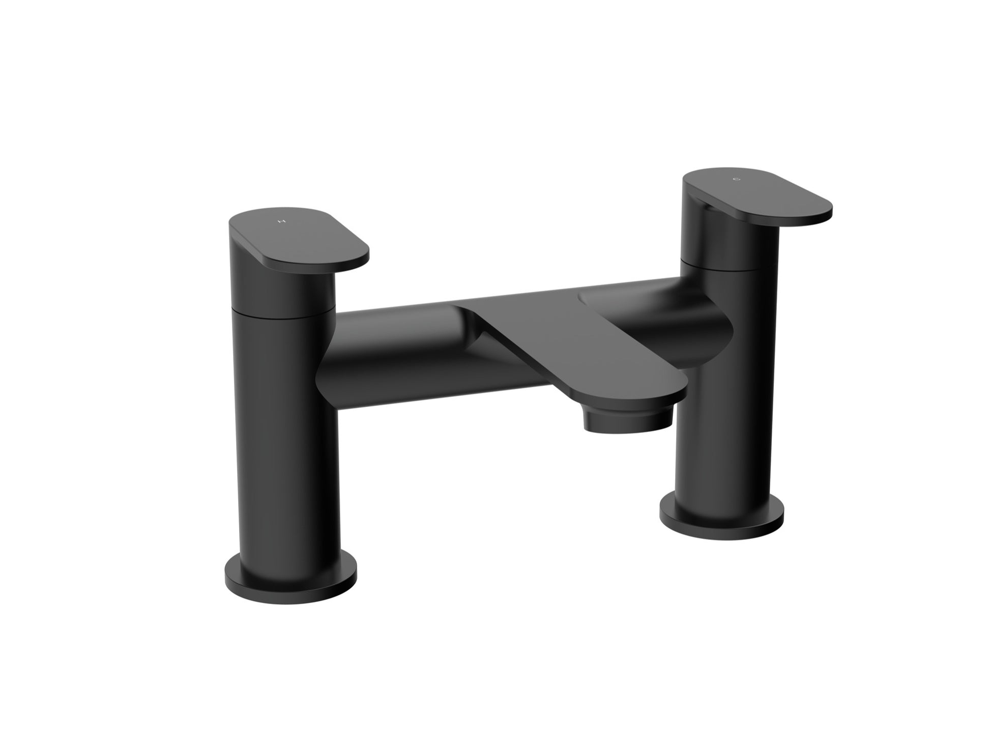 Purbeck Deck Mounted Bath Filler - Matt Black (BT8243)