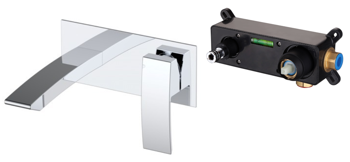 Wall mounted basin mixer - Chrome (BT8279)
