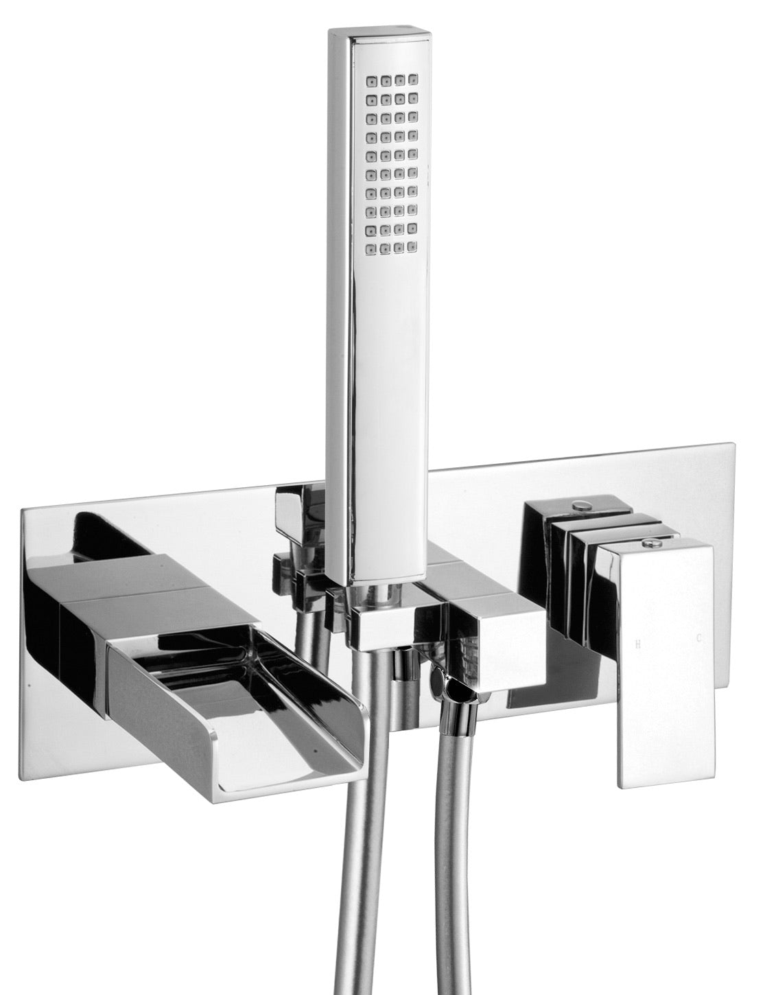 Zetland Wall Mounted Bath Shower - Chrome (BT8332)