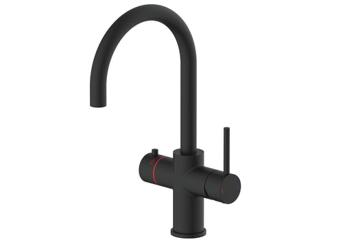 Etna 3-in-1 single lever boiler kitchen sink mixer - matt black (KT7001)