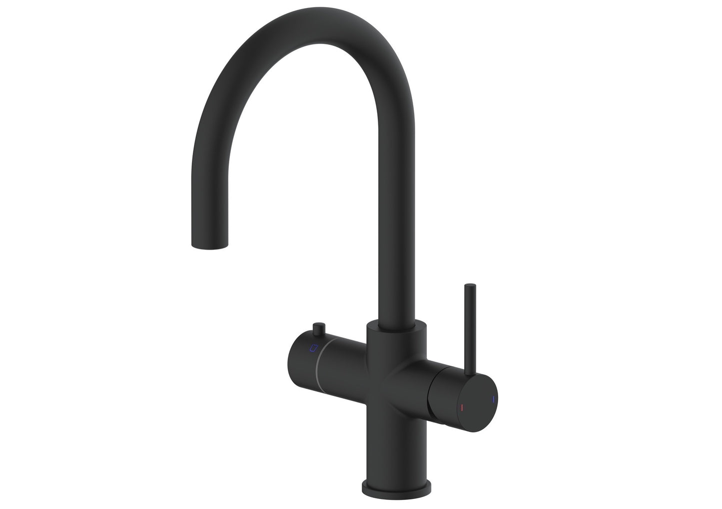 Etna 4-in-1 single lever boiler kitchen sink mixer - matt black (KT7007)