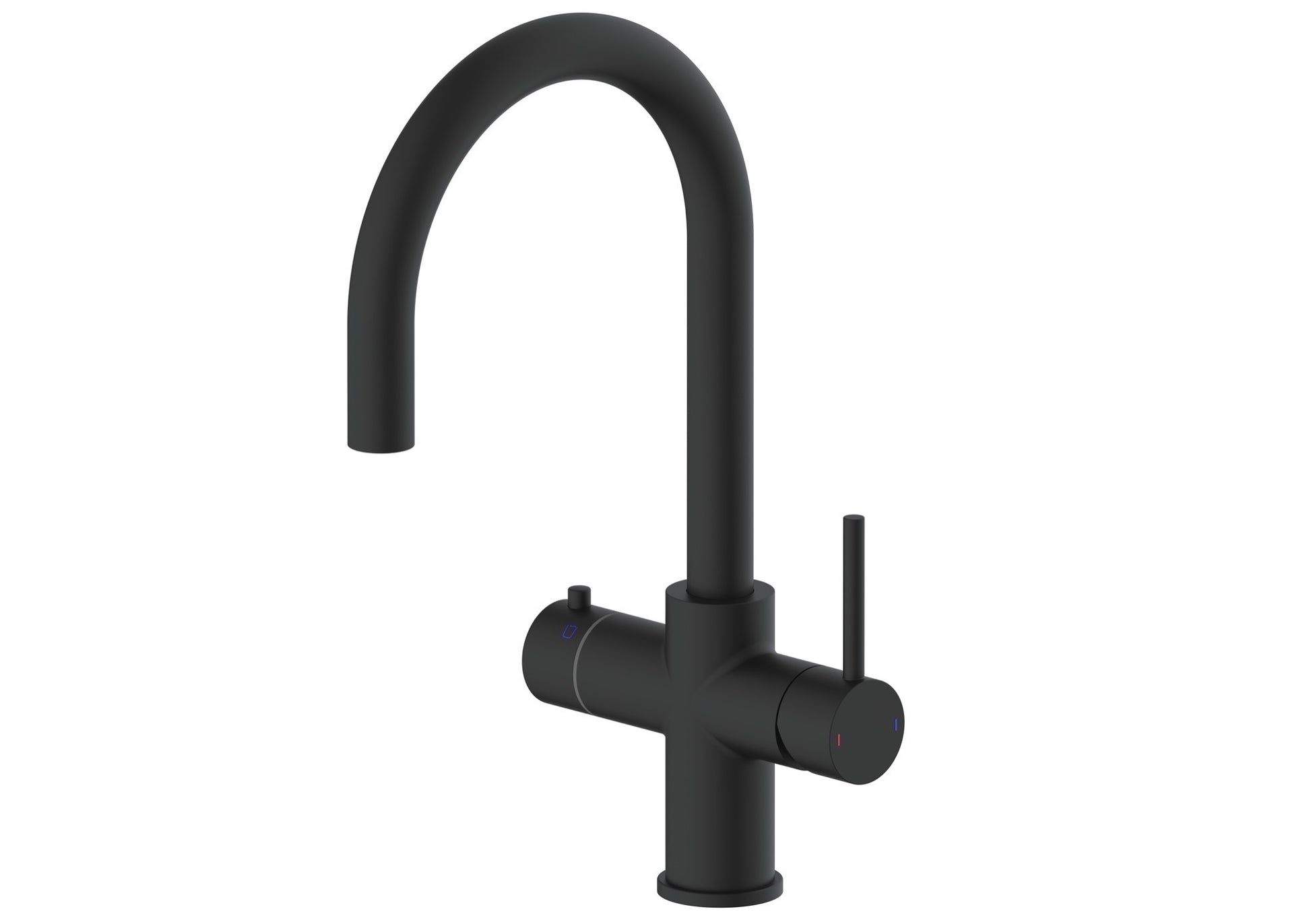 Etna 4-in-1 single lever boiler kitchen sink mixer - matt black (KT7007)