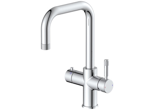 Etna 4-in-1 single lever boiler kitchen sink mixer (knurling handle and spout) - chrome (KT7012)