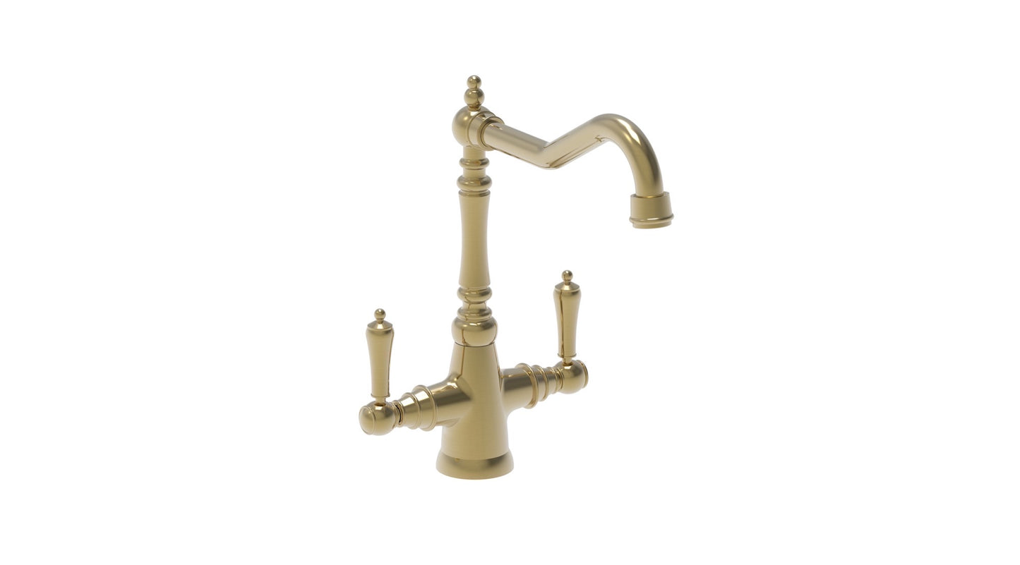 Wenlock traditional kitchen sink mixer - brushed brass (KT7040)