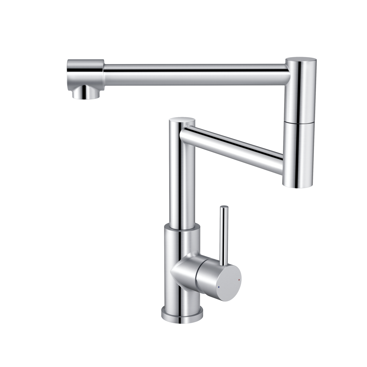 Porter round deck mounted pot filler kitchen sink mixers - chrome (KT7047)