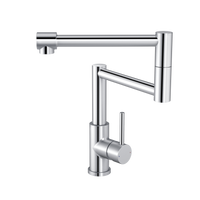 Porter round deck mounted pot filler kitchen sink mixers - chrome (KT7047)