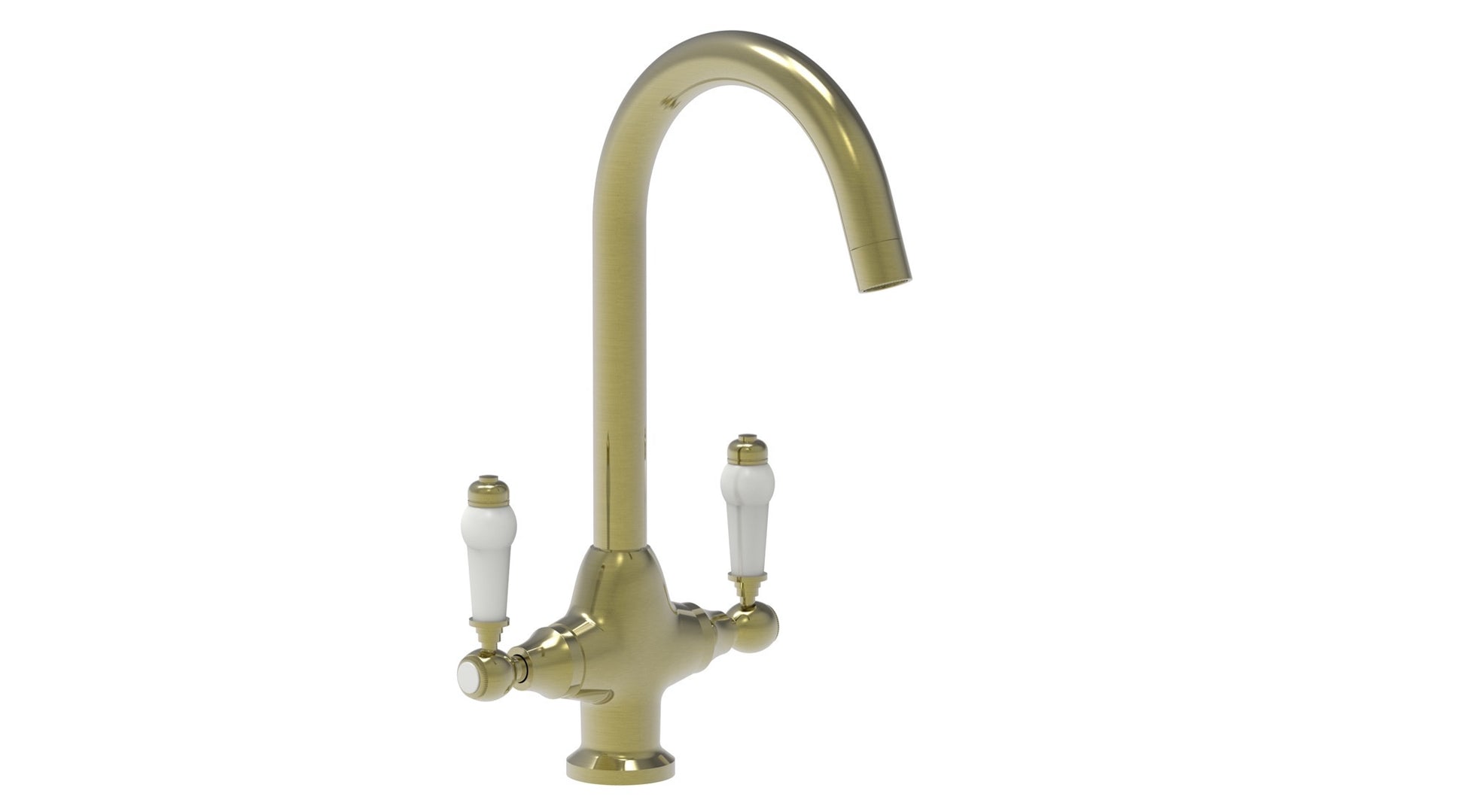 Wenlock traditional kitchen sink mixer - antique brass (KT7069)